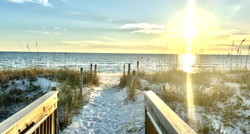 Mexico Beach at sunset
